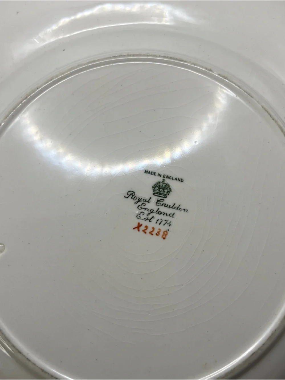 Rare Antique Royal Cauldon England Dinner Plate Scalloped Edge Circa 1930's